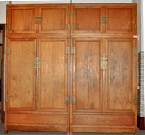 Zhengda Mingyi Vietnam Huanghua Pear Plain Ming style top cabinet bedroom storage cabinet solid wood wardrobe
