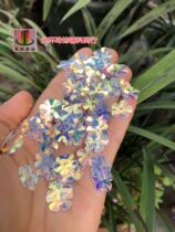 Imported material 14mm gold brilliance white plum sequins concave flower sequins Handmade material Clothing accessories