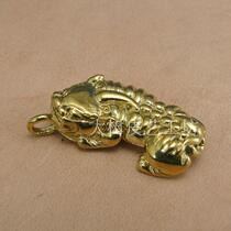 Brass (Lucky Pixiu) Key Ring Decorative Accessories Handmade Leather Copper Hardware (TC46)
