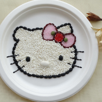 World No 1 whole grain paste painting Handmade DIY seed painting Kitty Cat plate Semi-finished material package