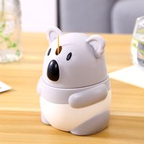  Cartoon cute creative koala toothpick barrel Household automatic toothpick box press-type living room dining room toothpick barrel