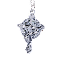 Silver Times Sword Sculptures The silver-coloured small number of fine chain crosses inlaid with diamonds 0