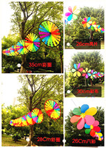 Six-color fabric string windmill string rotation Many large windmill kindergarten Park Windmill festival outdoor decorative windmill string