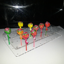 Acrylic lollipop rack plexiglass display stand U-shaped stand stick cake display rack wave stick rack