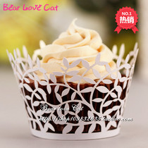 Export foreign trade baking packaging DIY exquisite cupcake wedding hollow rattan cake decoration 12 pieces