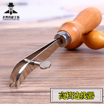 DIY leather hand-stitched leather wallet making creasing tool Diamond chopping distance wheel Scriber edge Holder