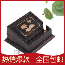 Mahogany cigarette case ebony wood carving crafts ornaments solid wood semi-brake cigarette smoke jumps high-grade gifts