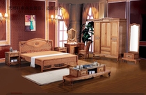 Rattan bed Rattan art bed 1 8 meters Rattan bedside table Wardrobe dresser Bedroom furniture combination bed set