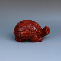 Indian small leaf red sandalwood money turtle play pieces pure hand carved wooden handlework crafts ornaments