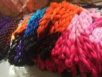 Homemade big braid new black color chemical fiber big braid dirty braid hair styling braid
