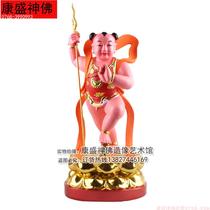 12-inch Red Baby Holy Baby King's Third Crown Prince Statue Dunhuang Resin Statue Ornament