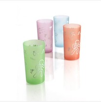 Creative long tube printing straight tube brushing cup Couple cup mouthwash cup Plastic thickened water cup Beer cup Juice cup
