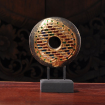 Thai Wood Crafts Solid Wood Household Goods Sketching Patches Money Decoration Tricks of the Living Room Furnishing