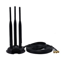  New wireless network card 3 antenna base dual-band antenna SMA port interface external antenna Three antenna dual-band