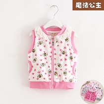 Childrens baby vest Spring and Autumn Girl Vest Spring and Autumn Dress New Korean Version Versatile Princess Outer Wearing Cardigan Cotton