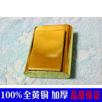 Pure copper high-grade shredded tobacco box Handmade glossy dry cigarette box thickened sliding cover metal portable cigarette paper Cao shredded tobacco hand roll
