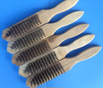 Wooden handle wire brush metal cleaning rust removal cleaning brush mane brush industrial brush cleaning tool