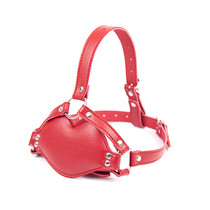 Clip plug harness type with anti-spit device mouth type harness flirting big mouth leather plug