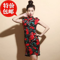 Spring and summer clothes new fashion sexy short daily ladies improved cheongsam retro modified slim cheongsam dress