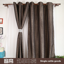 Throw Sale Promotion Foreign Trade Export Original Single Au Style Brief Modern Finished Product Shading Curtains Perforated rod Bedroom Book Room