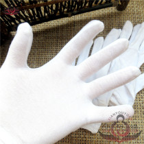 Hand string beads pure cotton white gloves Wen play plate beads hand string plate play play jewelry etiquette cotton sweat absorption gloves