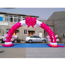New wedding inflatable arch 8 meters 10 meters dolphin love inflatable arch rainbow door wedding props