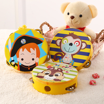 ORF musical instrument kindergarten wooden cartoon hand tambourine childrens hand beat drummer Shake drummer drum beat drum