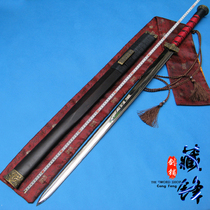 Longquan Tibetan dragon sword sword T10 pattern steel burning blade hand-polished eight-sided Han sword without opening blade
