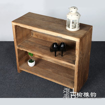 Old elm door panel furniture solid wood shoe rack shoe cabinet storage rack old door panel weathered pattern simple fashion