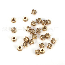 Factory pin injection molding hot melt copper nut M1 6 copper insert knurled copper nut M1 7 mobile phone copper nut M1 6