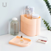 Desktop cosmetics storage box Princess dressing table table small skin care finishing rack plastic household simplicity