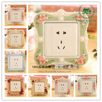 Export Japanese European beautiful pearl socket protection decorative cover light switch sticker creative wall sticker switch dust cover