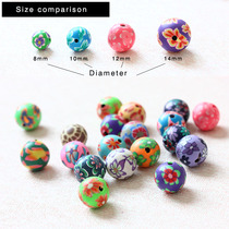 DIY Colorful Soft Pottery Beads Round Loose Beads Mixed Dispersion Beads Septa Beads Accessories Bracelet Necklace Necklace Material 10