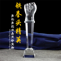Crystal Trophy Pentagram Pentagram Thumbs Creative Trophies Medal Authorisation Cards Customised to Fist Punch