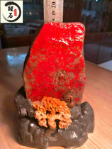 Changhua chicken blood stone Liu Guan Zhang three-color best Da Hongpao National Treasure chicken blood stone boutique large ornaments custom made