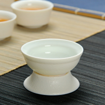 Mingfeng Ceramics Kung Fu tea ware Porcelain tea leakage net snowflake glaze tea filter yarn net Tea leakage White porcelain tea leakage net funnel