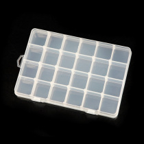 Fixed 24-cell plastic transparent storage box element box bead box pp small box jewelry jewelry box wholesale