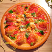 Simulated PIZZA model cheese bacon Ham shrimp PIZZA fake PIZZA props decorations Western food furnishings