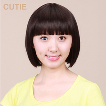 Prettier wig female Qi bangs BOBO head short straight hair Sweet cute type short wig Short hair BOBO head