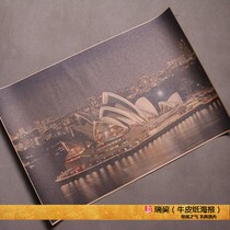 National attractions decorative paintings world landmarks Sydney Opera Australian landscape paintings