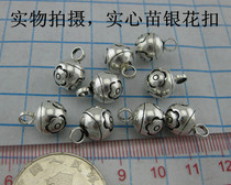 Factory wholesale three plum blossoms silver button auspicious pendant evil ethnic clothing button bracelet accessories