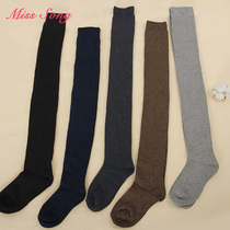 Matte cotton knitted stockings children Korean Japanese spring and autumn knee socks College wind high socks student thigh socks