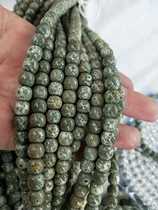 8*7 lunar January barrel beads Hainan mao gan Moon original 108 6 female skin green chen zi beads were a figure