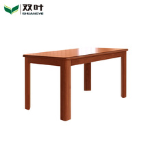 Double leaf Furniture Exposition Series solid wood dining table Red Oak restaurant furniture round corner anti-bump solid wood table