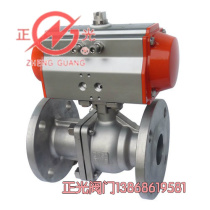 Pneumatic stainless steel ball valve Gas valve Water switch Copper two-piece floating ball valve Water pipe switch 4-point valve