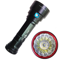Full set of large CREE flashlight 14t6 strong light high bright 6 18650 lithium battery rechargeable flashlight concentrated long-range light