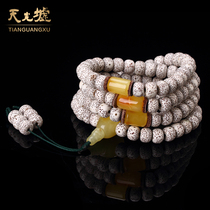 Tian Guang Hui star moon Bodhi hand string 108 beeswax bucket beads Buddha beads hand string bracelet sweater chain long section Mens and womens models