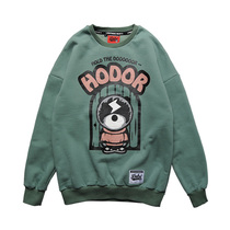 LNBR Game of Thrones OVERSIZE Fleet Cartoon Pullover Couple Teen Plus Velvet Sweat Man Tide