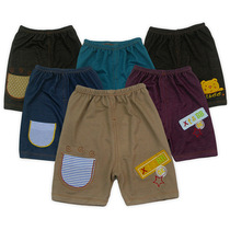 Childrens clothing 1-2-3-4 years old summer childrens clothing imitation denim knitted cotton embroidered childrens shorts