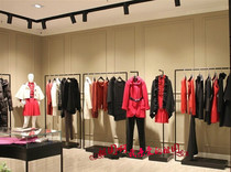 Wrought clothing store hanger display rack floor shoe bag rack baking paint belt board floor floor clothing rack side rack